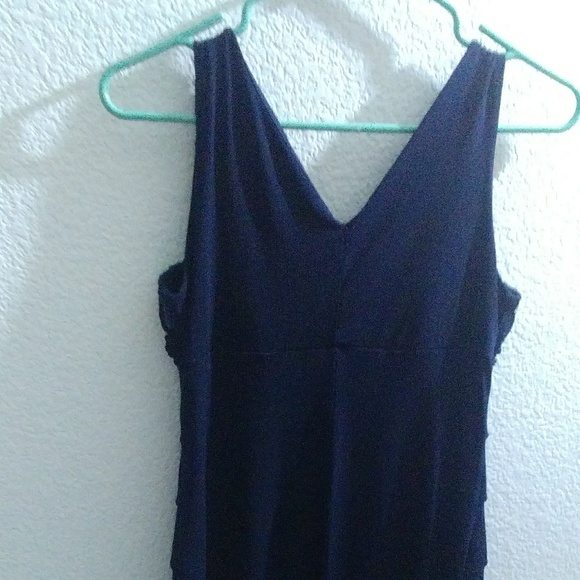 Navy blue enfocus studio shoulder dress - Picture 2 of 2